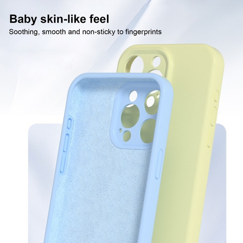 Capa De Silicone Para iPhone 13, Cor Sólida E Antimanchas