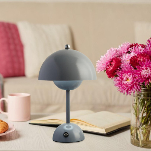 Modern Mushroom Bud Lámpara De Mesa Decoración Led Metal