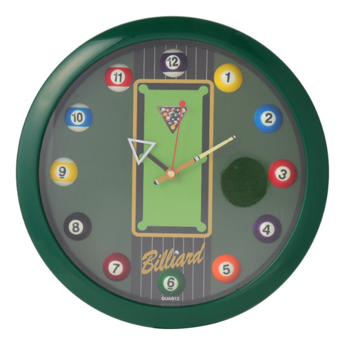 Reloj De Pared Con Forma De Bola De Billar, Reloj De Verde