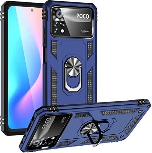 Funda Reforzada Anillo Compatible Con Pocophone Poco X4 Pro