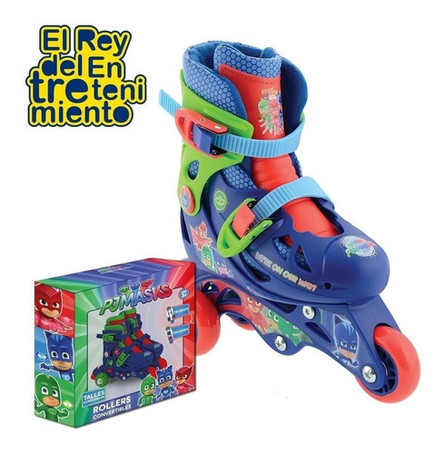 Imagen 2 de 6 de Patines Rollers Extensibles Tri Skates Pj Masks - El Rey