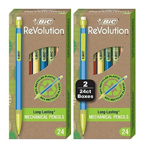 Portamina - Lápiz Mecánico Bic Revolution #2, 65 % Plástico 