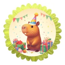 Comprar Piñata Artesanal Capibara Colorida Para Cumpleaños Otro Capibara Capy Bhirtday Con Bonete Piñata Artesanal Capibara Capy Bhirtday Con Bonete 50 Cm
