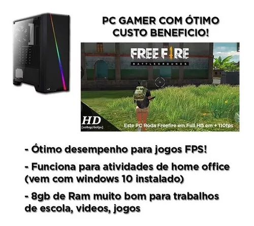 Pc Gamer Gta V Rp Ssd 240gb 8gb Placa de vídeo RX550 GDDR5 - ATM