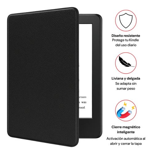 Funda Protectora Kindle Paperwhite 12 Gen 7'' Magnetica Negro