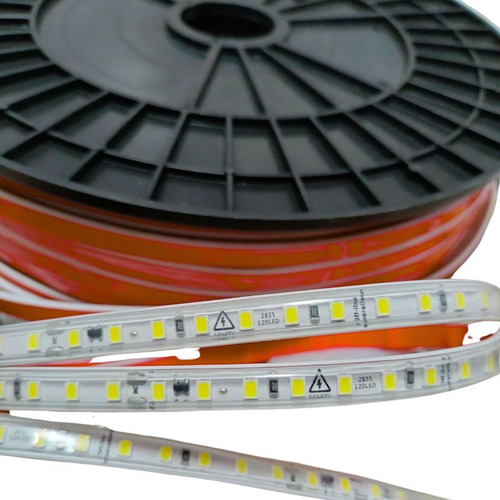 30m Manguera Led Con Cinta Adherible 120 L/m Corte C/ 10cm Luz Blanco Frío