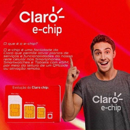 Chip Virtual Claro (e-sim, Envio Por E-mail Em 1h - Qrcode)