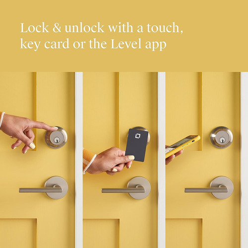 Level Lock Smart Lock Touch Bloque Bluetooth, Apple Homekit. Níquel Satinado