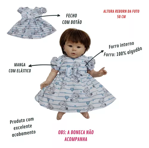 Roupa Boneca Bebê Reborn E Recem Nascido