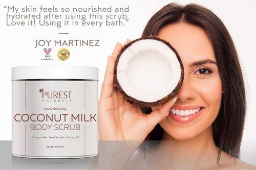 Naturals Más Pura Leche De Coco Exfoliante Corporal Polaco -