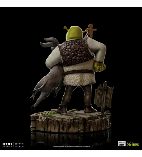 Figura De Acción Shrek, Burro Y El Hombre De Jengibre De Iron Studios Bds Art Scale 1/10
