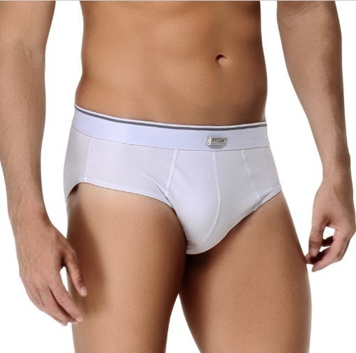 Cueca Modelo Slip Microfibra 3 Unidades Elástico Aparente