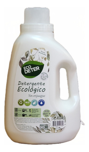Detergente Ecológico, Sin Enjuague, 60% Ahorro, Eco Deter