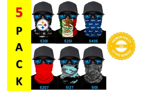 5 Bandanas Envio Gratis Bandana Mexico Cubre Cara Boca 