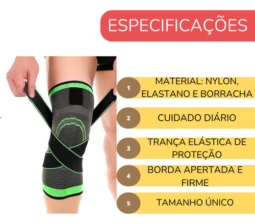 Joelheira De Compressão Tensor - Suporte E Alívio Para Dor