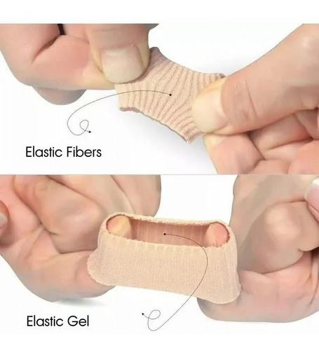 Imagem 2 de 6 de Separador Gel Tubo Bandagem Dedos Pés Calos Protetores Mão
