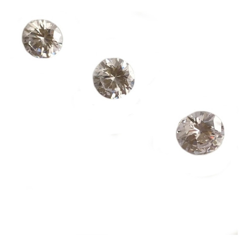 Diamante Sintetico Corte Round 14mm Diametro Paq 2 Pzas