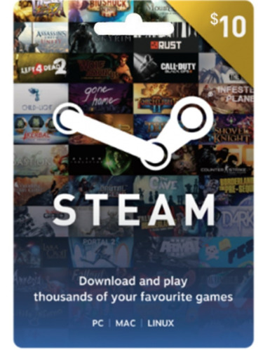 Tarjeta Steam Wallet 10 Usd Us Entrega En Minutos