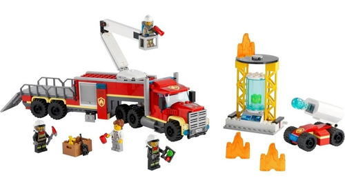 Lego City Unidade De Controle De Incêndios Bombeiros 60282