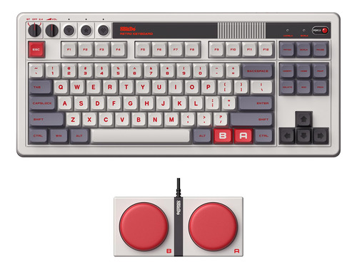 Teclado Mecánico 8bitdo 87 Teclas Bluetooth/2.4g/usb-c - N