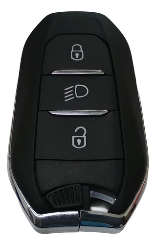 Carcasa Llave Peugeot Presencia 3 Botones Con Luz