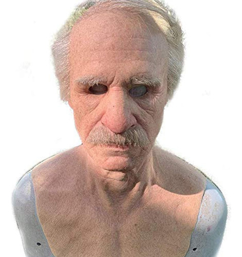 Máscara De Látex Realista De Halloween, Máscara De Velho De
