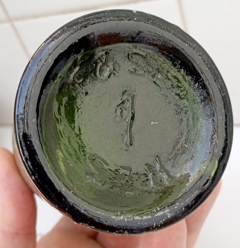 Antigua Botella Porron Agua Pico Corcho Verde Chica (Usado)