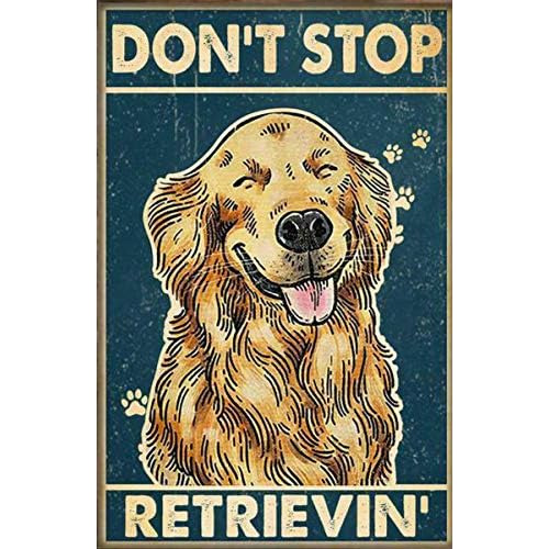 Letrero De Metal De Perro Golden Retriever 12 X8   Don'...