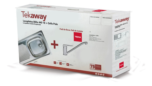 Combo Tekaway Bacha Teka 880x440 1c1e + Grifo Teka Polo