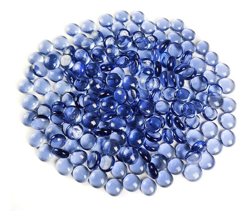 200 Pcs Gemas De Vidrio Azul 2 Lb Mármol Plano Jarrone...