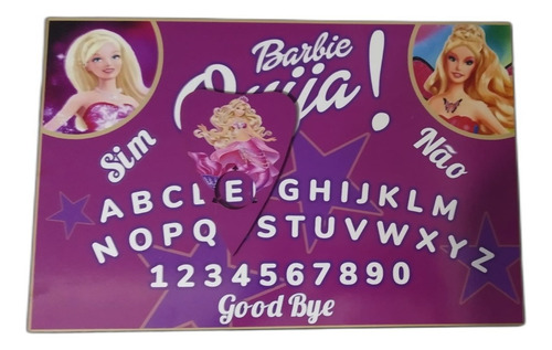 Tabuleiro Ouija Edição Barbie Com Ponteiro 37 X 24