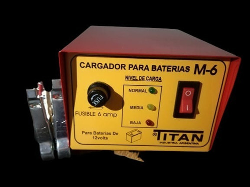 Cargador De Baterias Titan M-6 12 Volts Con Leds