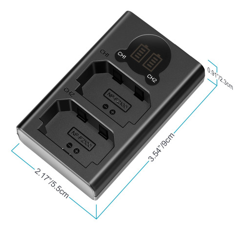 Imagen 6 de 7 de Neewer Cargador Doble Usb Para Batería Sony Np-fz100