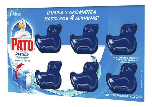 6 Pastilla Grande Limpiadora Pato Purific Baño Wc