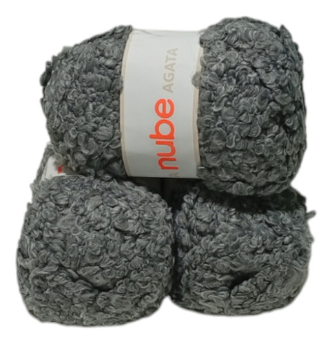Ovillo De Lana Agata Pack Por 3 Nube Gris Humo