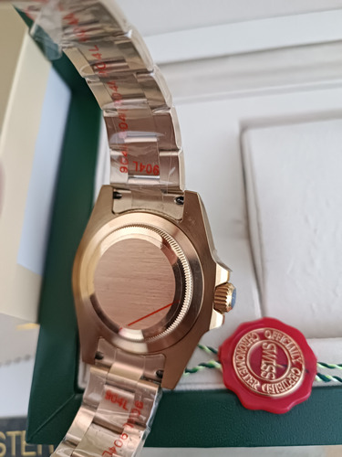 Reloj Rolex No Ap Omega Submariner Dorado Con Caja Automatic Dorado Negro Negro (Reacondicionado)