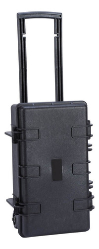 Case Rígido 52x27x18cm Rodas E Espuma Modeladora Serrilhada Cor Preto