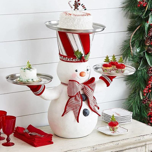 Estatuas De Muñeco De Nieve De Resina Con Soporte Para Aperi