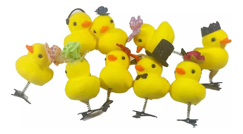 Hebilla Patito Pollito Conejito Kawaii Con Aplique Cuak Color Amarillo