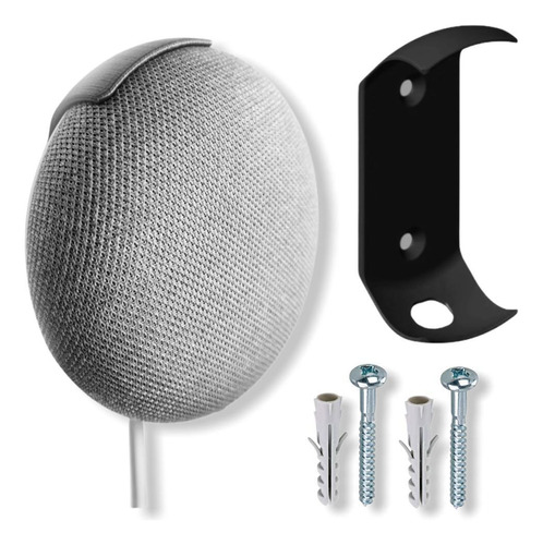 Suporte Parede Google Home Mini + Parafusos Preto