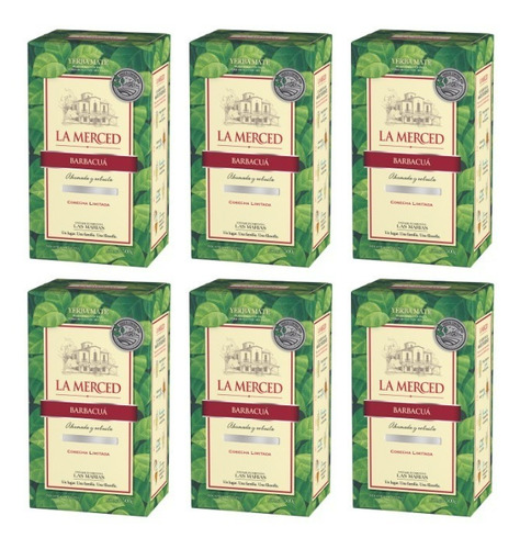 Yerba Mate La Merced Barbacua 500 Grs Pack De 6 Unid