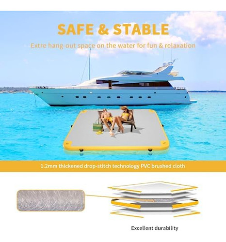 Gonflable Muelle Flotante Inflable, Balsa De Plataforma De A