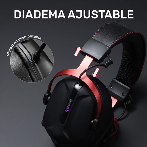 Audifonos Gamer Redragon Cybill H312 Negro Usb, Rgb, 7.1