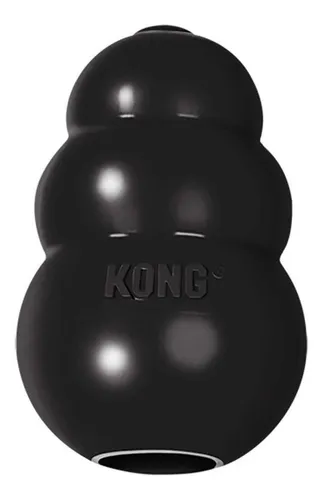 Brinquedo Kong Extreme Grande para Cães Mordedores Fortes Preto
