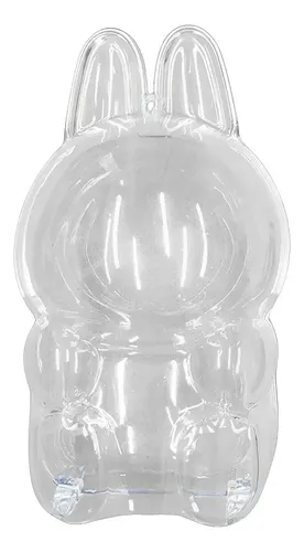 Mochila Protectora Transparente Para Muñecas Labubu Y Crybaby: Incluye Llavero Y Pompón Negro