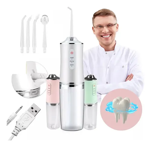 Irrigador Oral Elétrico Recarregável Limpador Cor Rosa