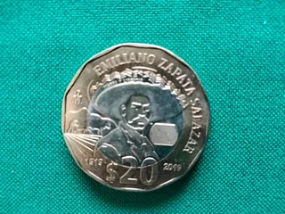 Moneda 20 Pesos Imagen Emiliano Zapata