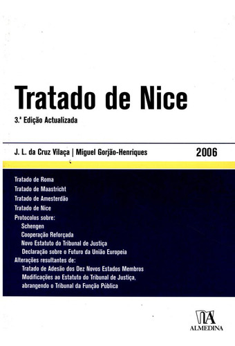 Libro Tratado De Nice 03ed 06 De Jose Luis Cruz Vilaca Alme