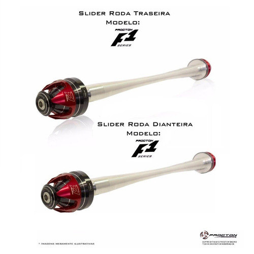 Kit Slider De Roda F1 Dianteiro/traseiro Procton Z900