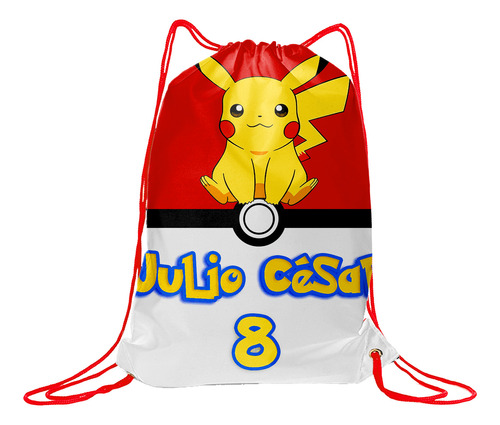 Morralitos Dulcero Personalizados 50 Pz - Pokemon - Infantil